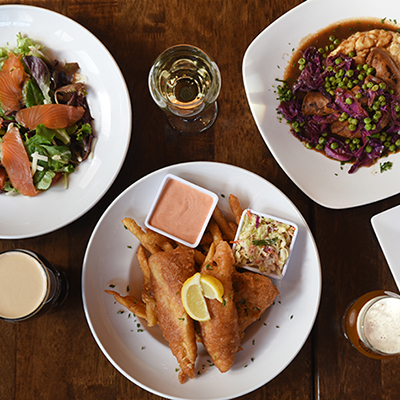 The Dubliner - Overhead view of 3 dishes