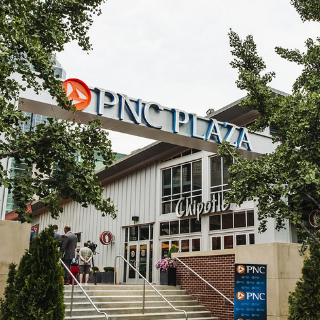 PNC Plaza - sign and building